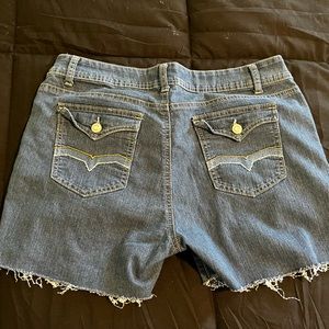 Cut off denim shorts